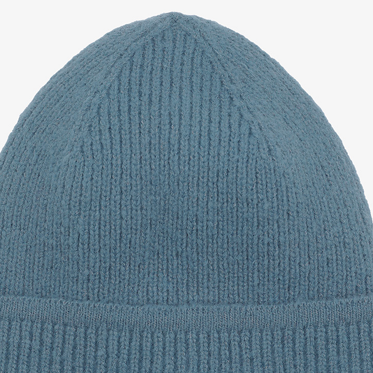 Bonnet côtelé en maille bleu lupin serge blanco