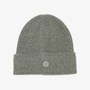 Bonnet côtelé en maille gris chiné serge blanco 
