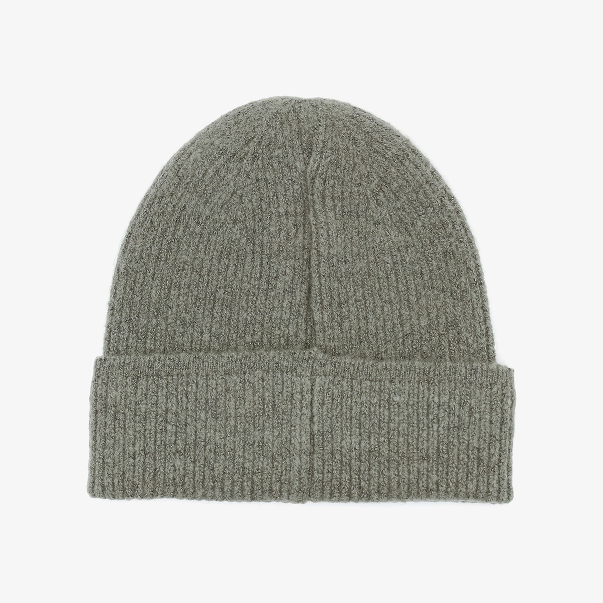 Bonnet côtelé en maille gris chiné serge blanco