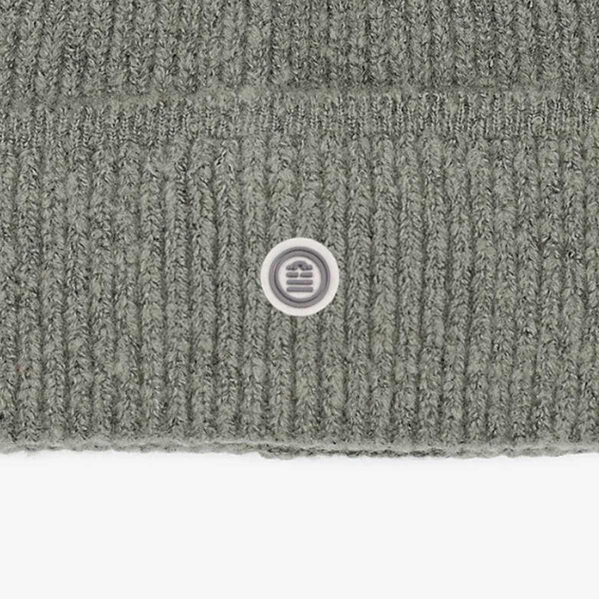 Bonnet côtelé en maille gris chiné serge blanco