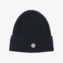 Bonnet côtelé en maille noir serge blanco 