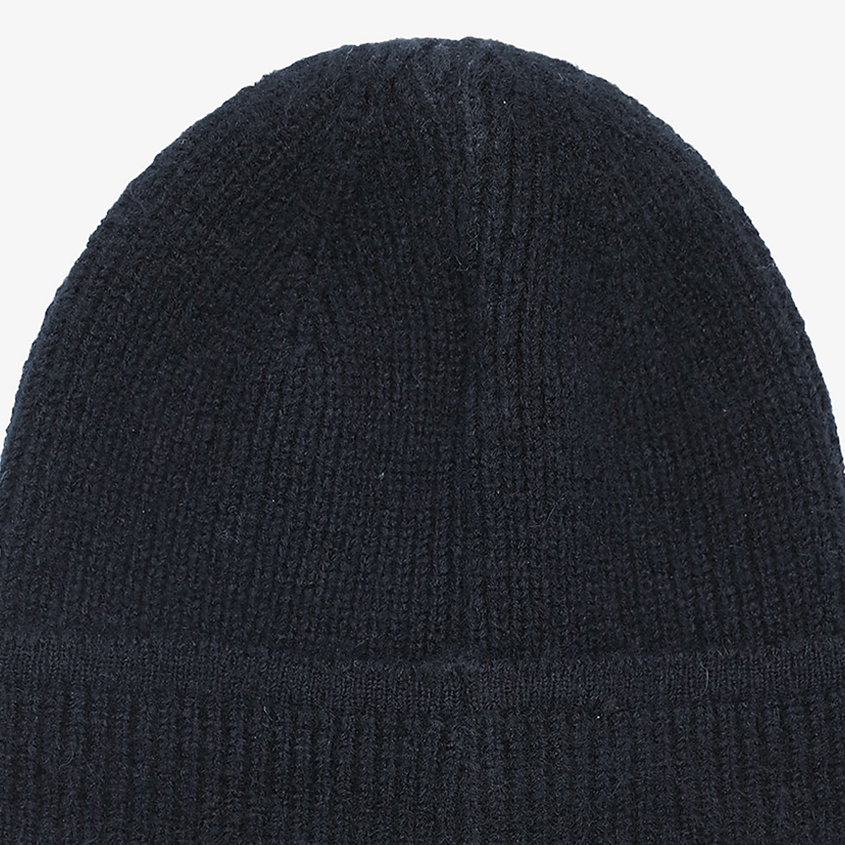 Bonnet côtelé en maille noir serge blanco