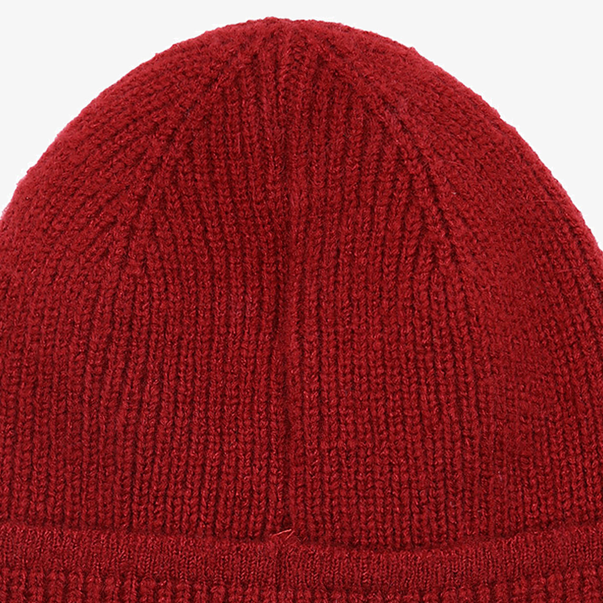 Bonnet côtelé en maille rouge vigne serge blanco 