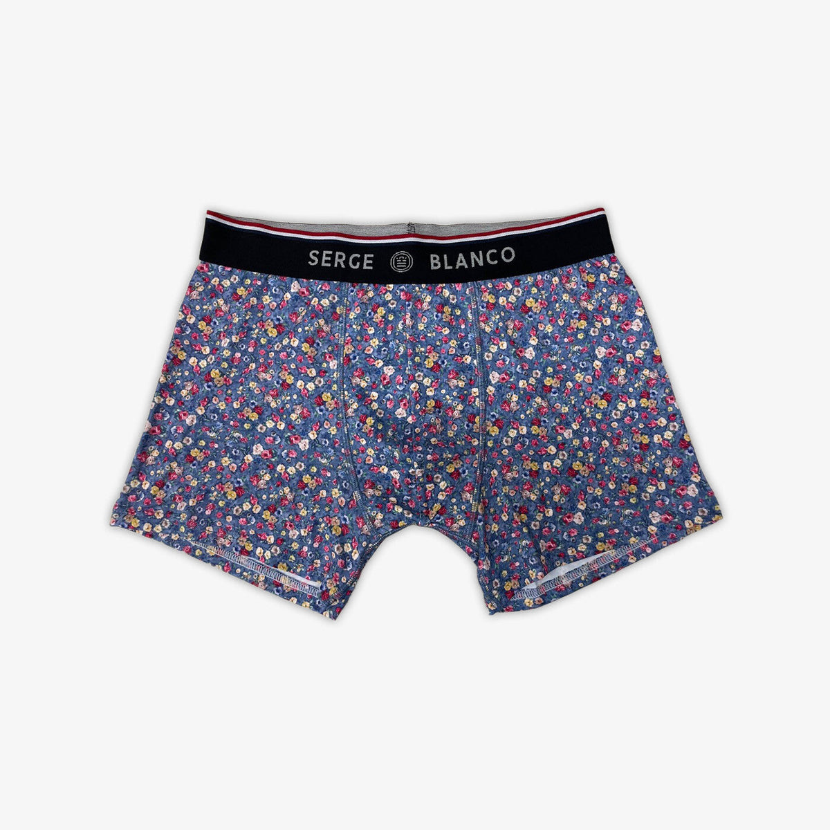 Boxer imprimé fleuri indigo blue