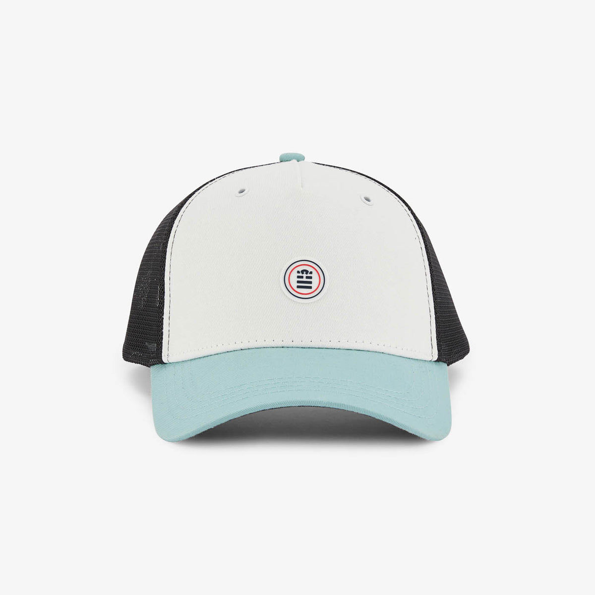 Casquette trucker tricolore blanche