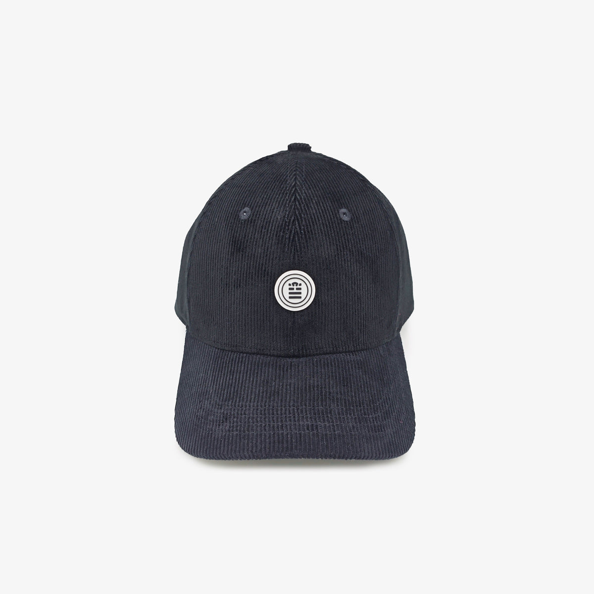 Casquette badge logo en velours côtelé noir