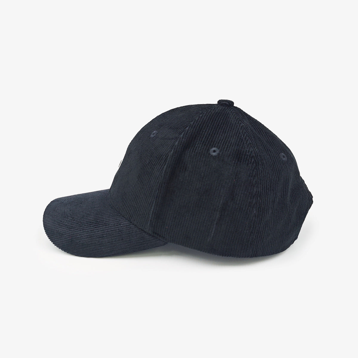 Casquette badge logo en velours côtelé noir