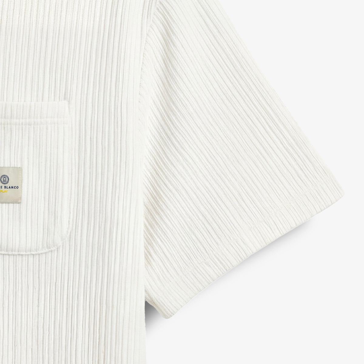 Wit katoenen overhemd met korte mouwen