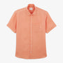 Chemise Charles manches courtes en lin corail