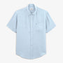 Chemise Charles manches courtes en lin bleu ciel