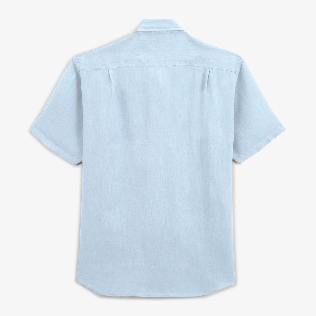 Chemise Charles manches courtes en lin bleu ciel