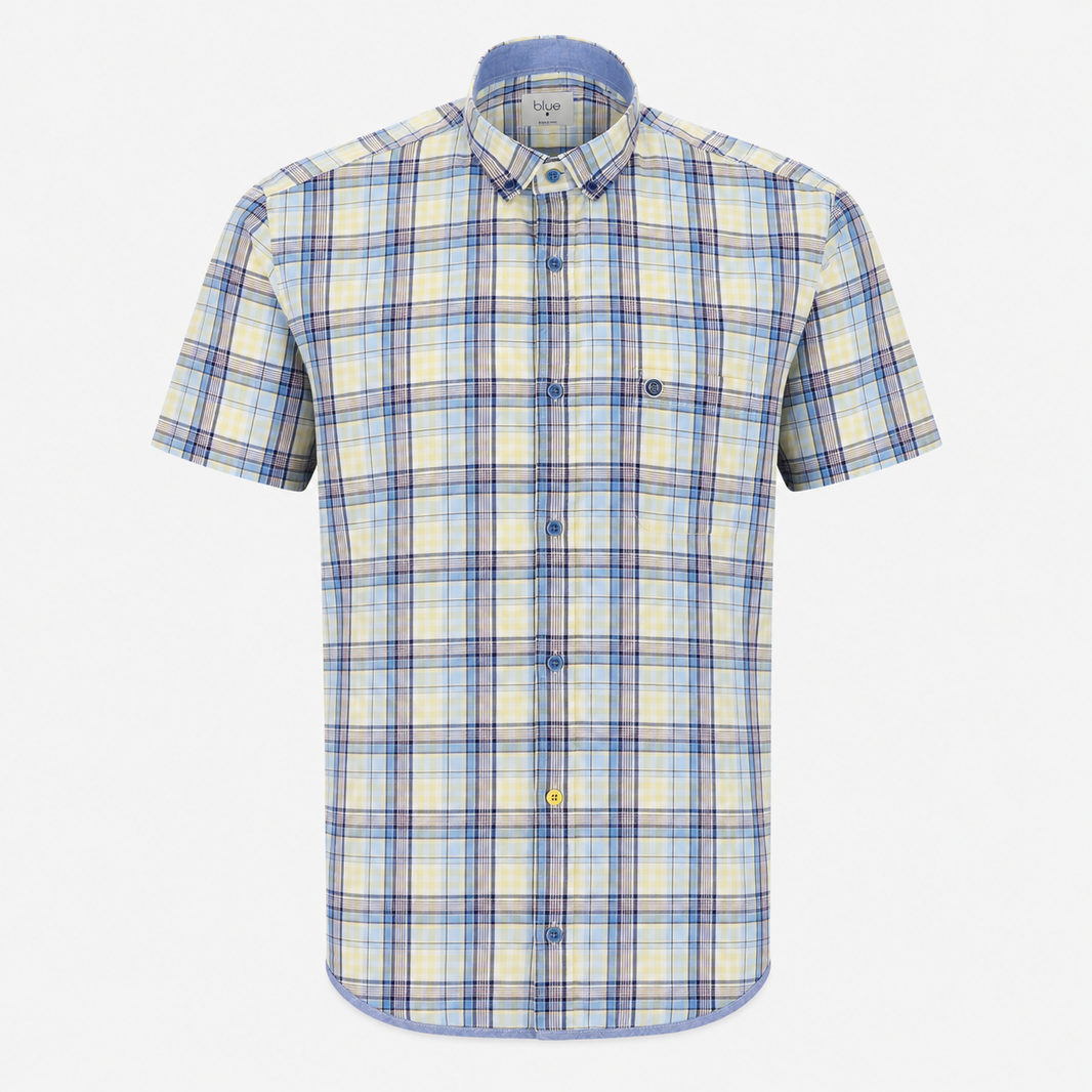 Chemise manches courtes à carreaux