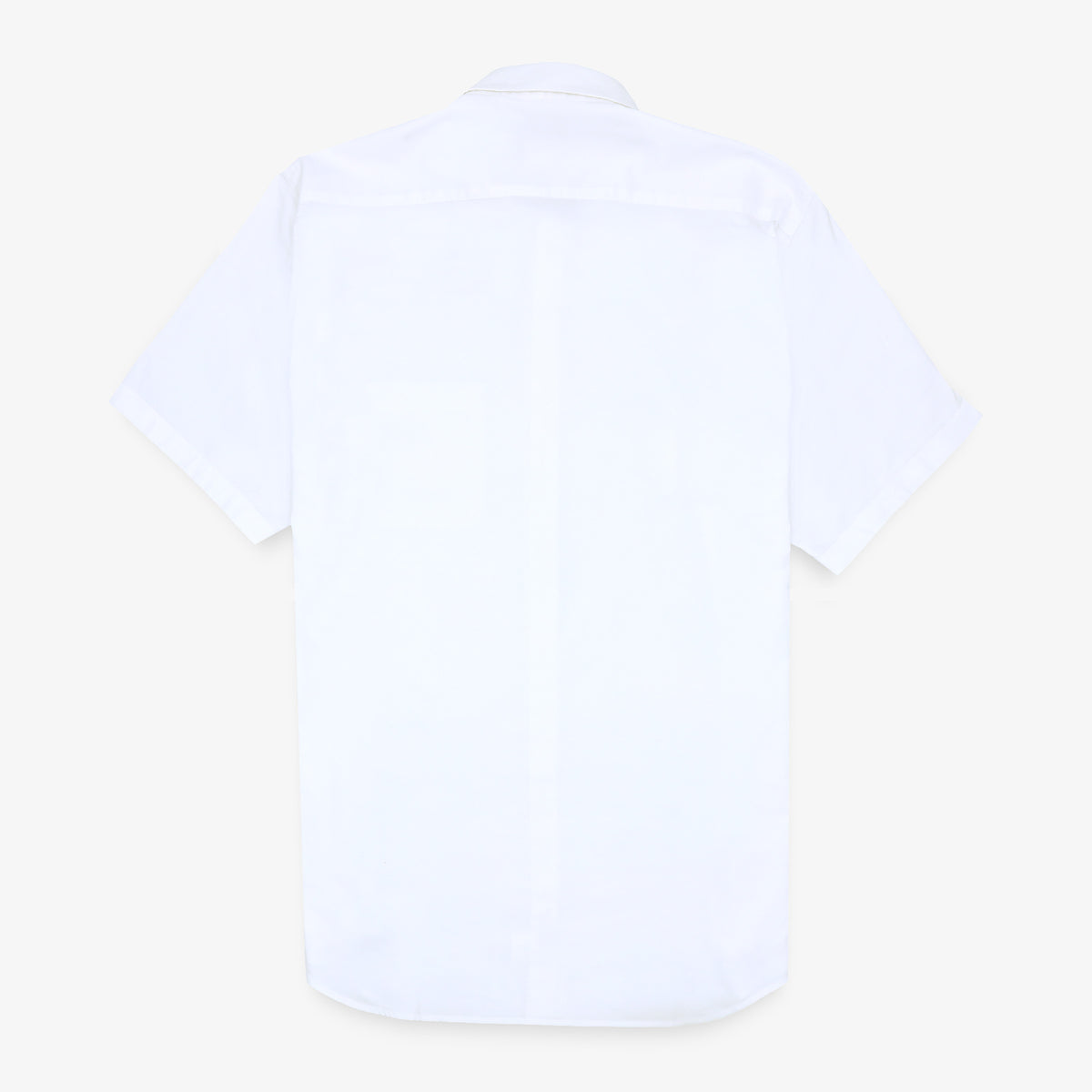 Chemise manches courtes tissu oxford blanche avec imprimé