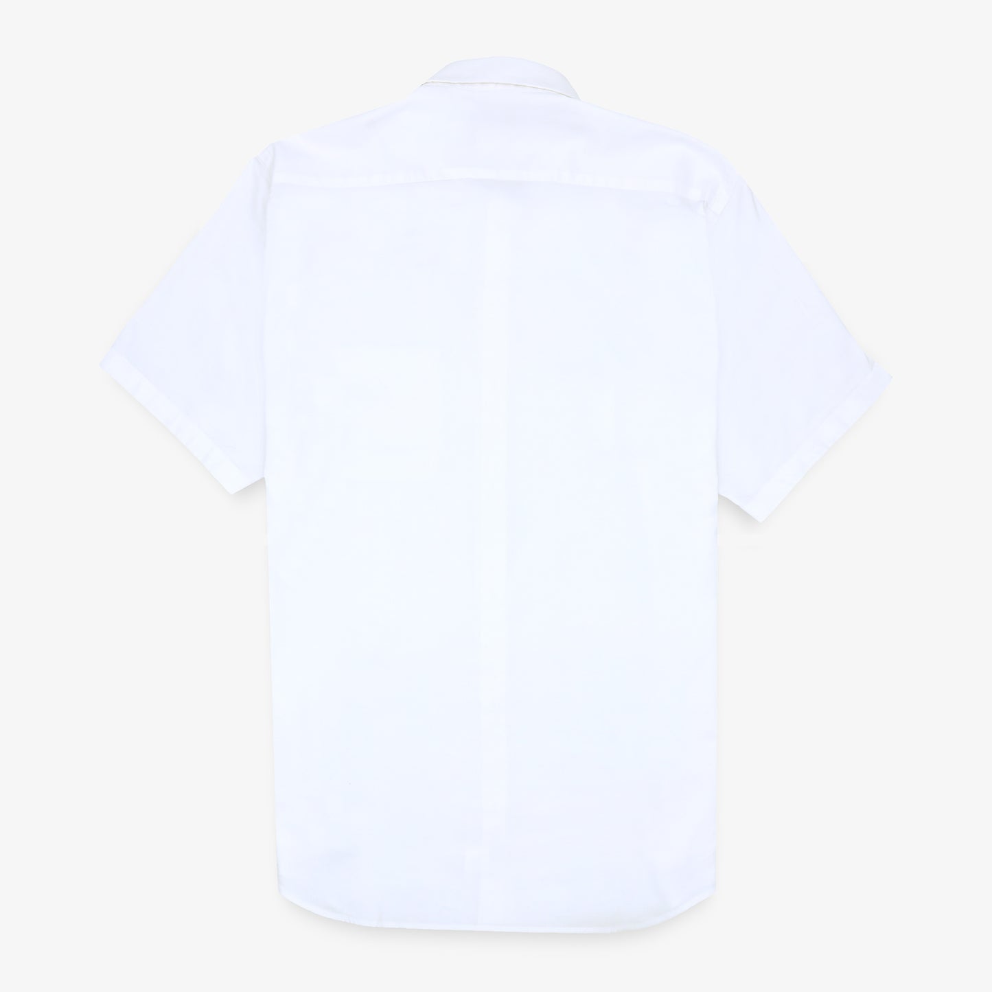 Chemise manches courtes tissu oxford blanche avec imprimé