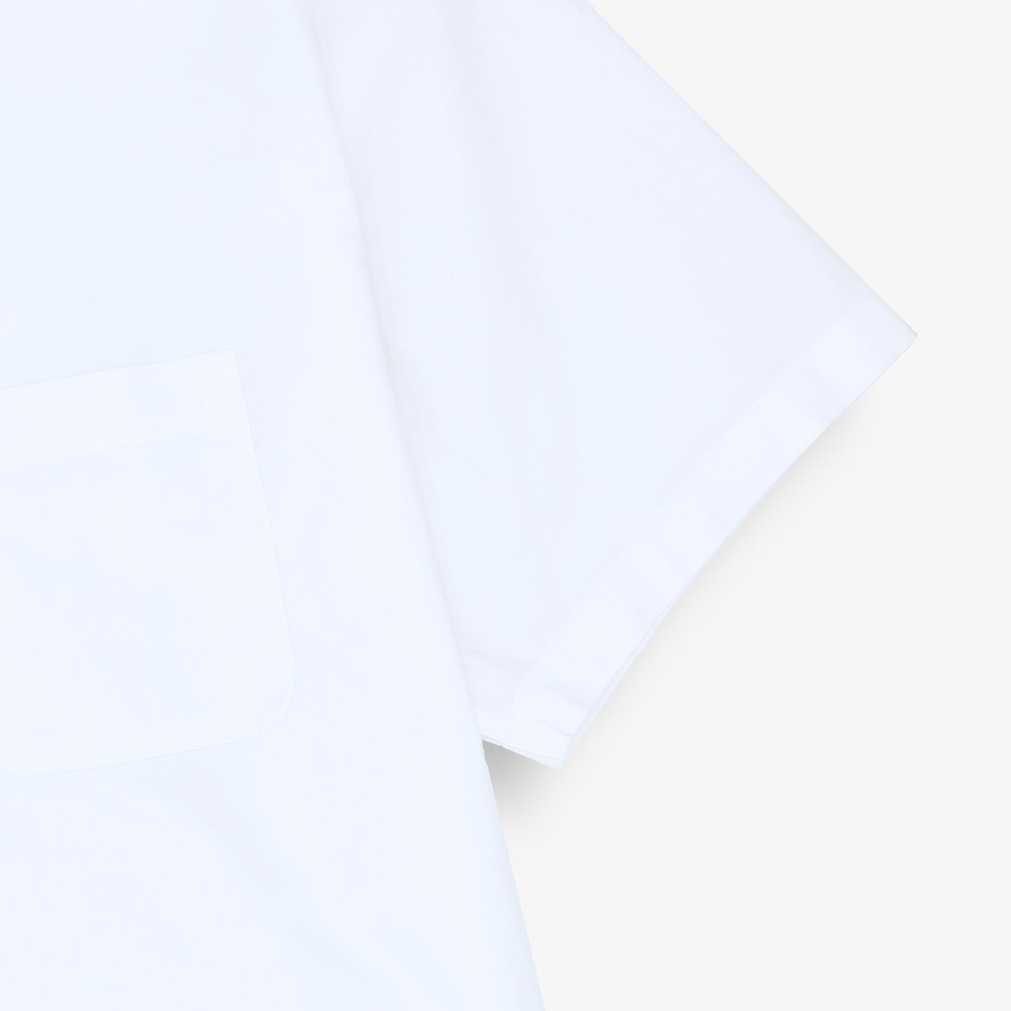 Chemise manches courtes tissu oxford blanche avec imprimé