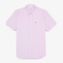 Chemise manches courtes tissu oxford rose