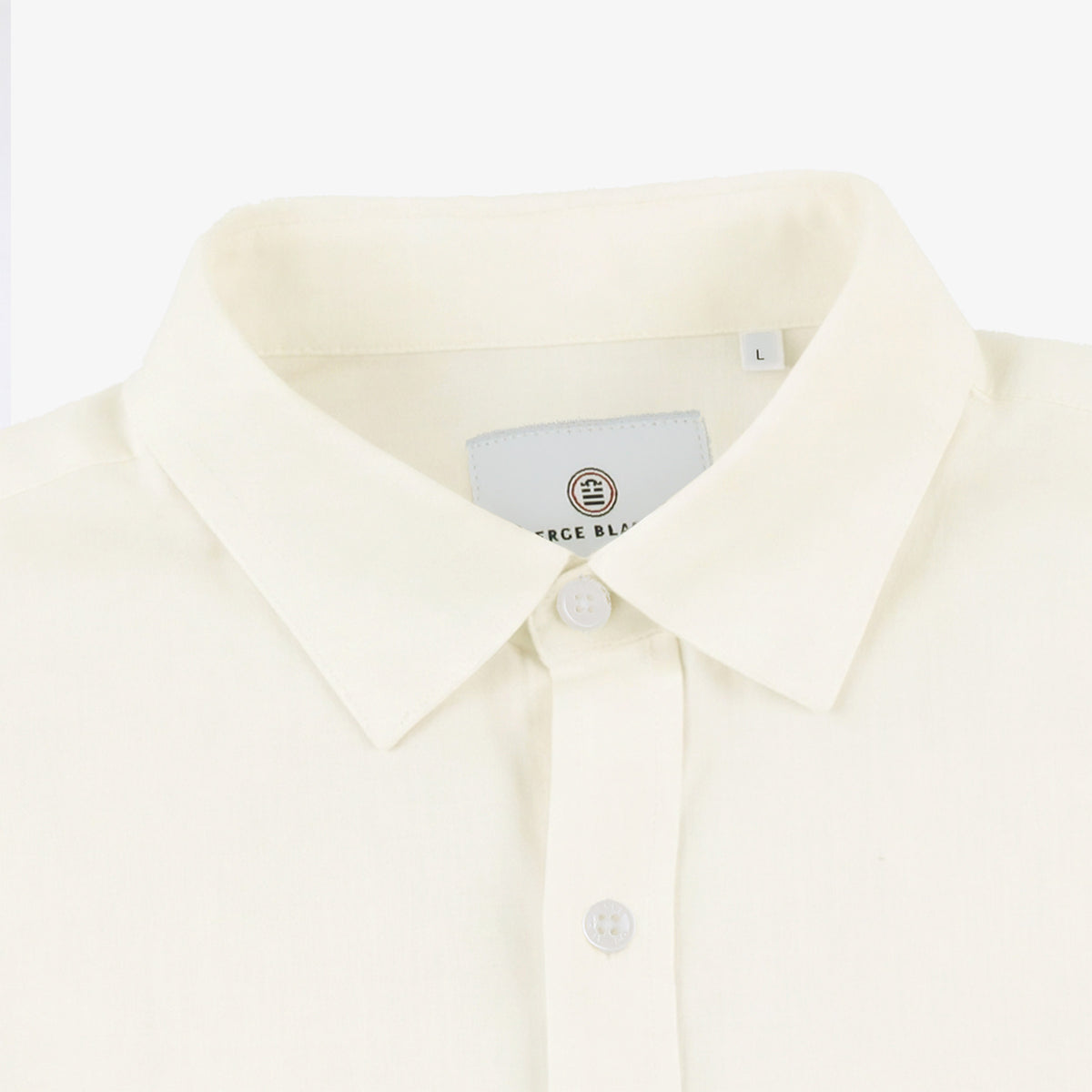 Weißes Kurzarmhemd in Regular-Passform mit Aufdruck