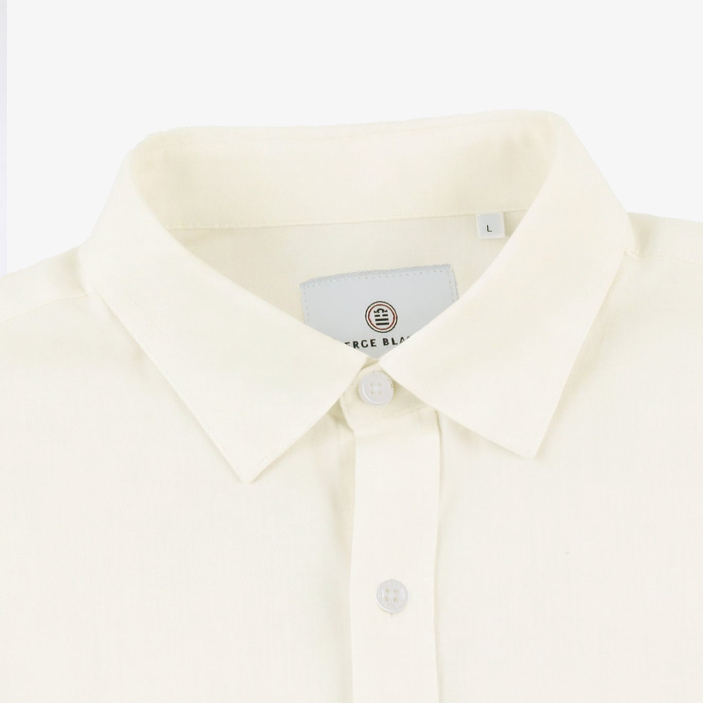 Weißes Kurzarmhemd in Regular-Passform mit Aufdruck