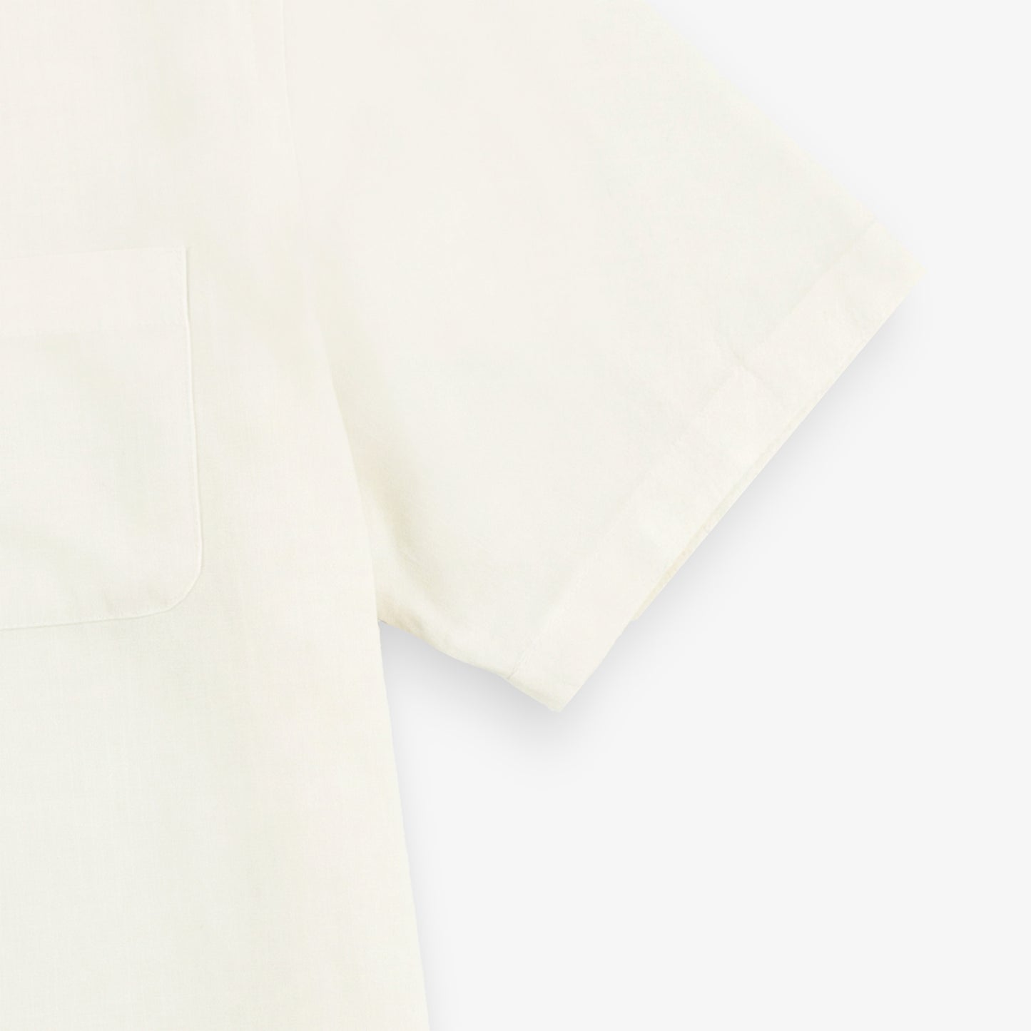 Weißes Kurzarmhemd in Regular-Passform mit Aufdruck