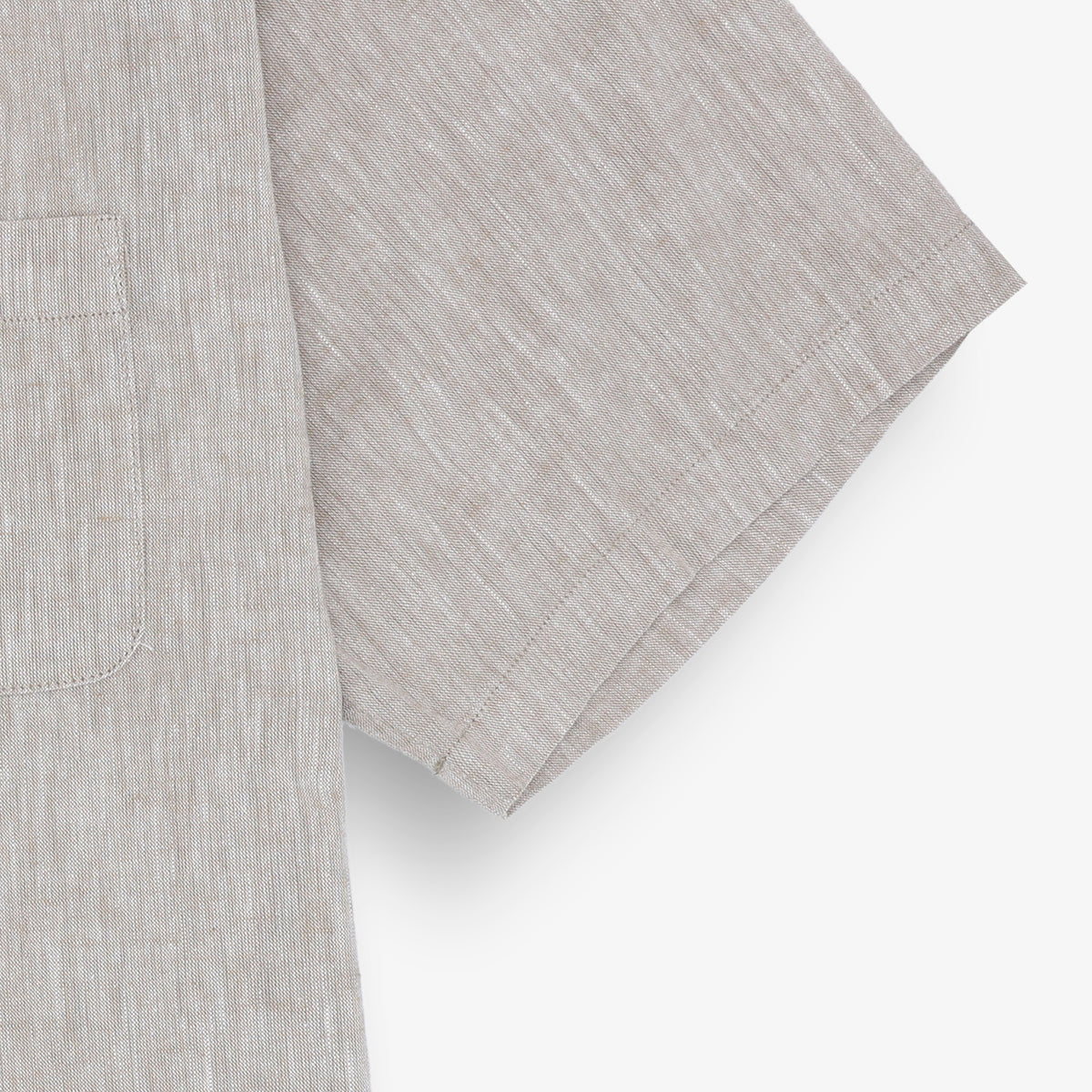 Beiges Kurzarmhemd in Regular-Passform