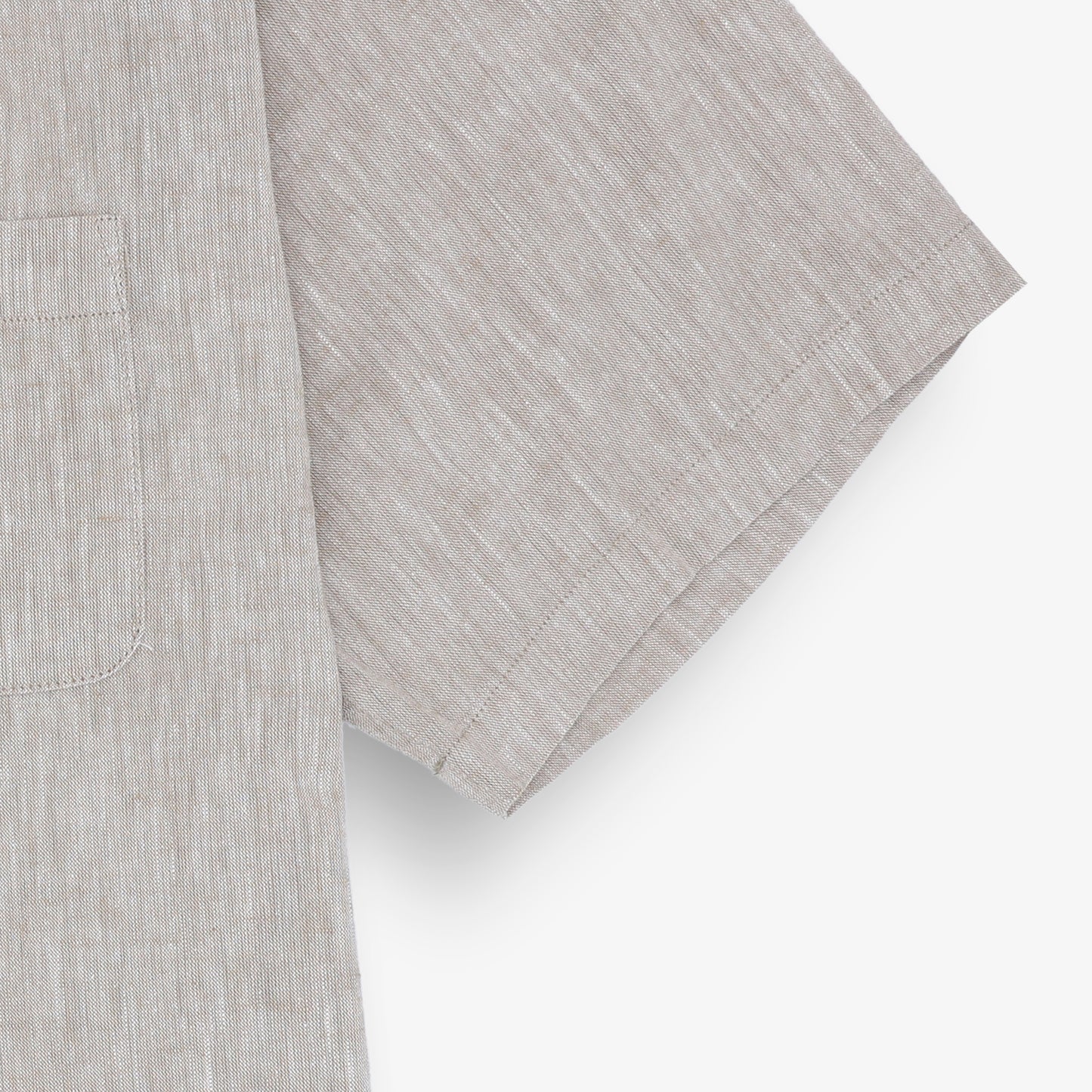 Beiges Kurzarmhemd in Regular-Passform