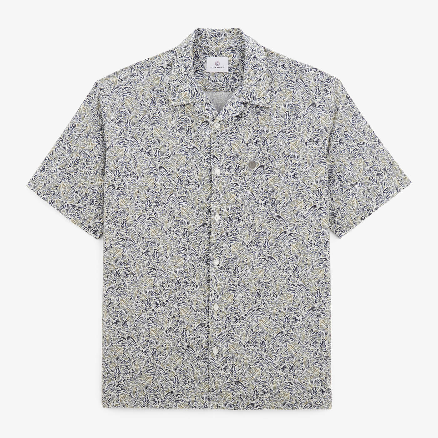 Caracas shirt with cloud foliage print