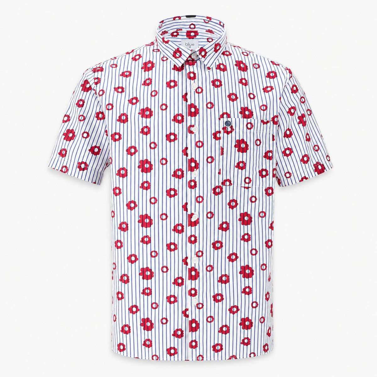 Chemise manches courtes imprimé fantaisie