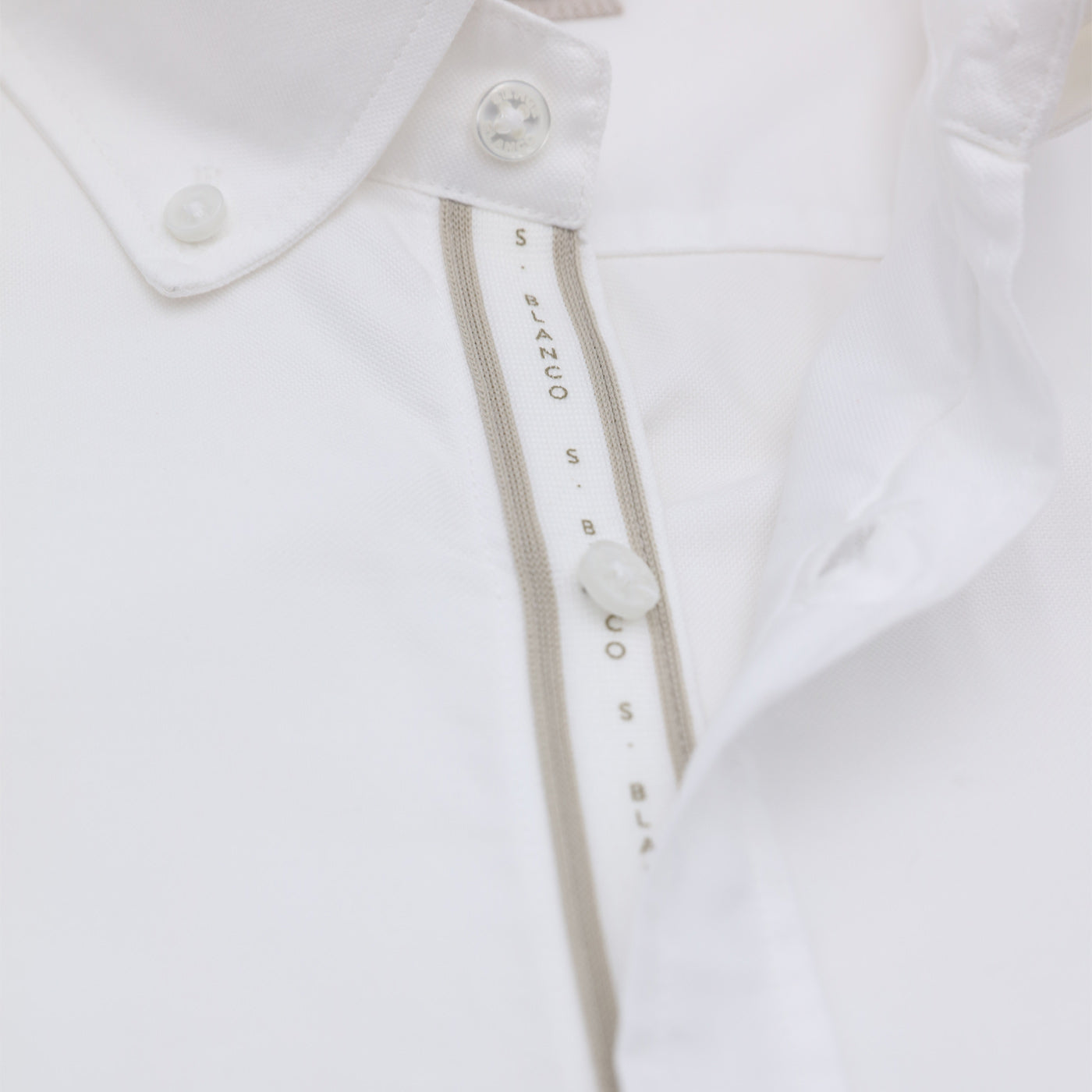 Chemise manches longues Oxford sangle SB blanche
