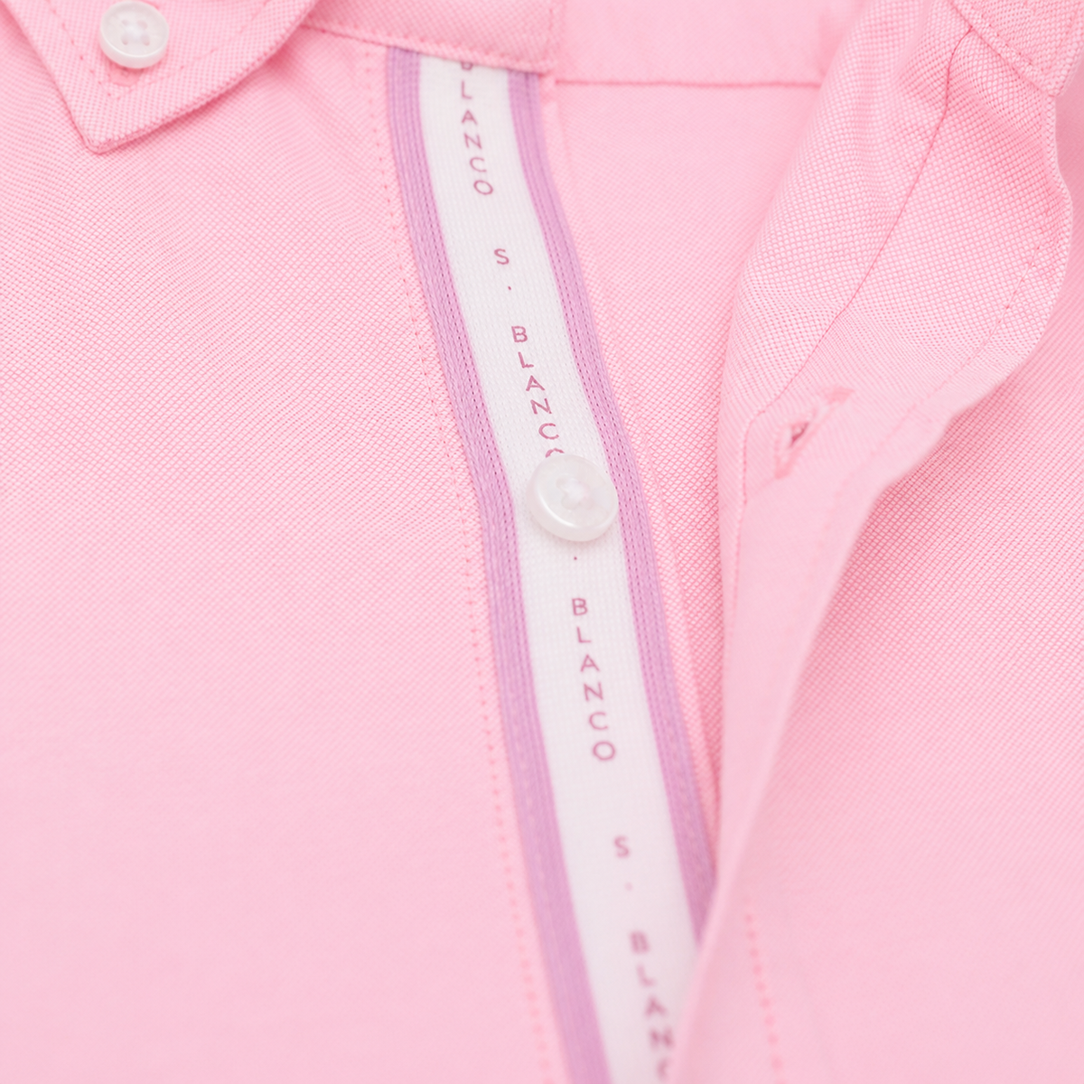 Chemise manches longues Oxford sangle SB rose