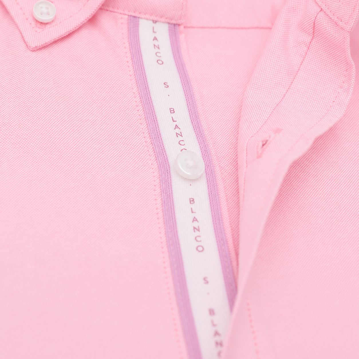 Chemise manches longues Oxford sangle SB rose
