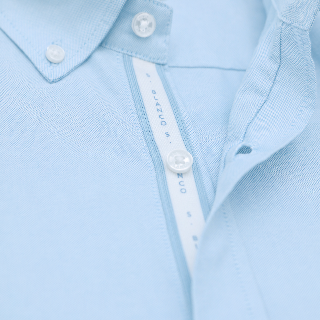 Chemise manches longues Oxford sangle SB bleu ciel
