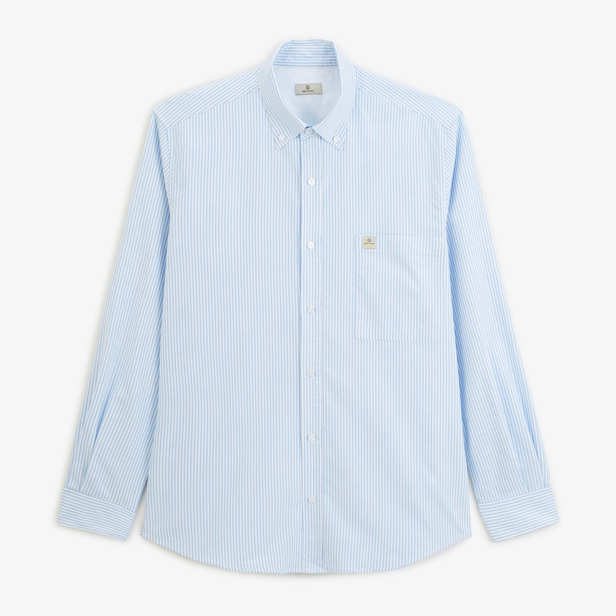 Chemise manches longues Oxford rayures bleu niva SBPLAY