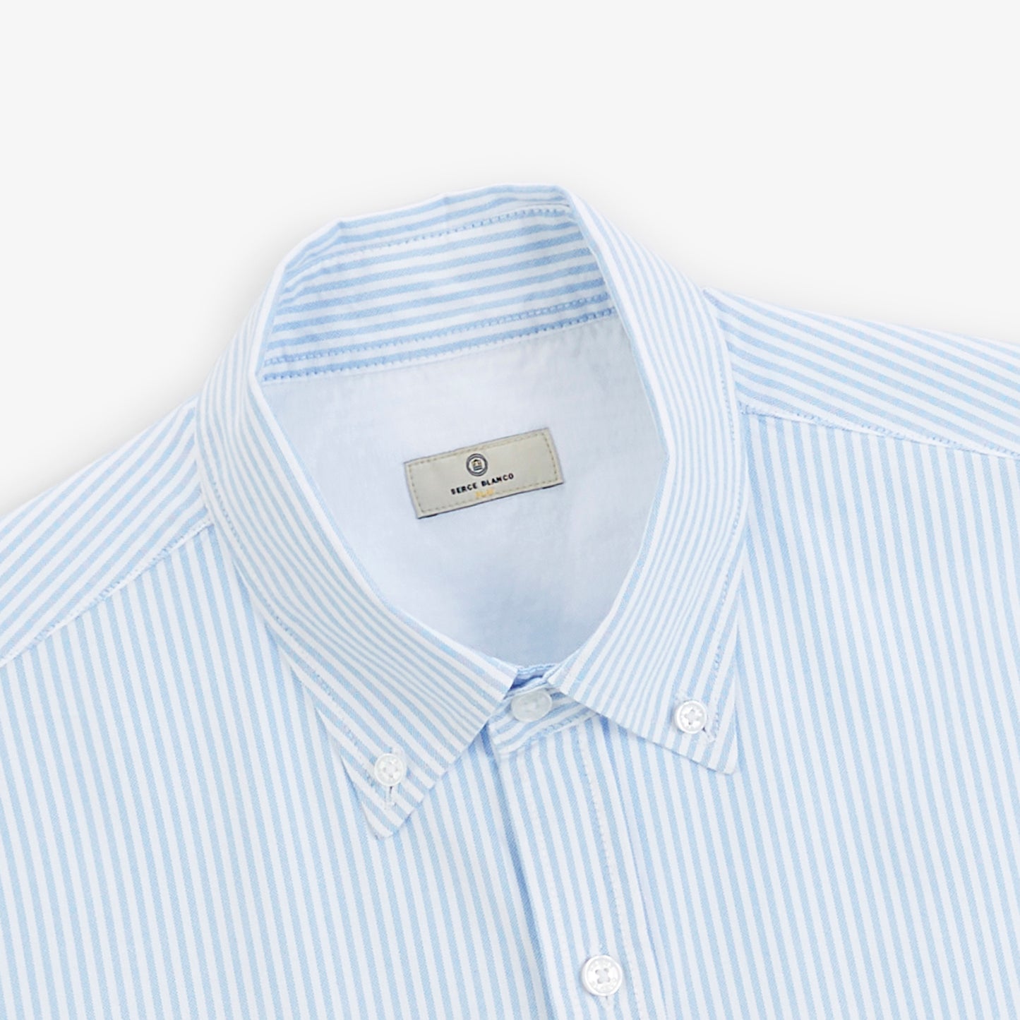Chemise manches longues Oxford rayures bleu niva SBPLAY