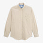 Chemise manches longues coton petits carreaux jaune moutarde