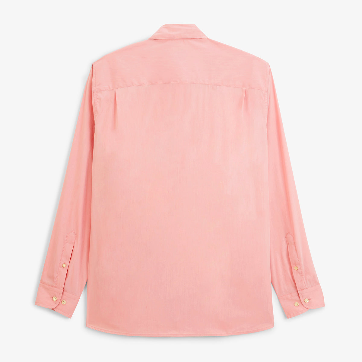 Chemise manches longues stretch unie rose
