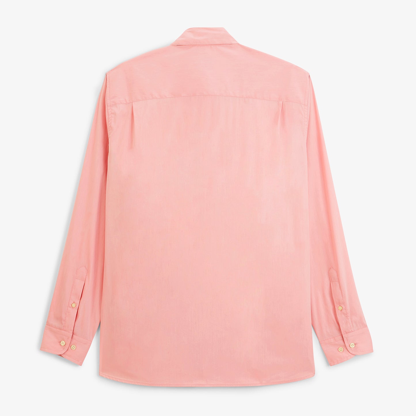 Chemise manches longues stretch unie rose