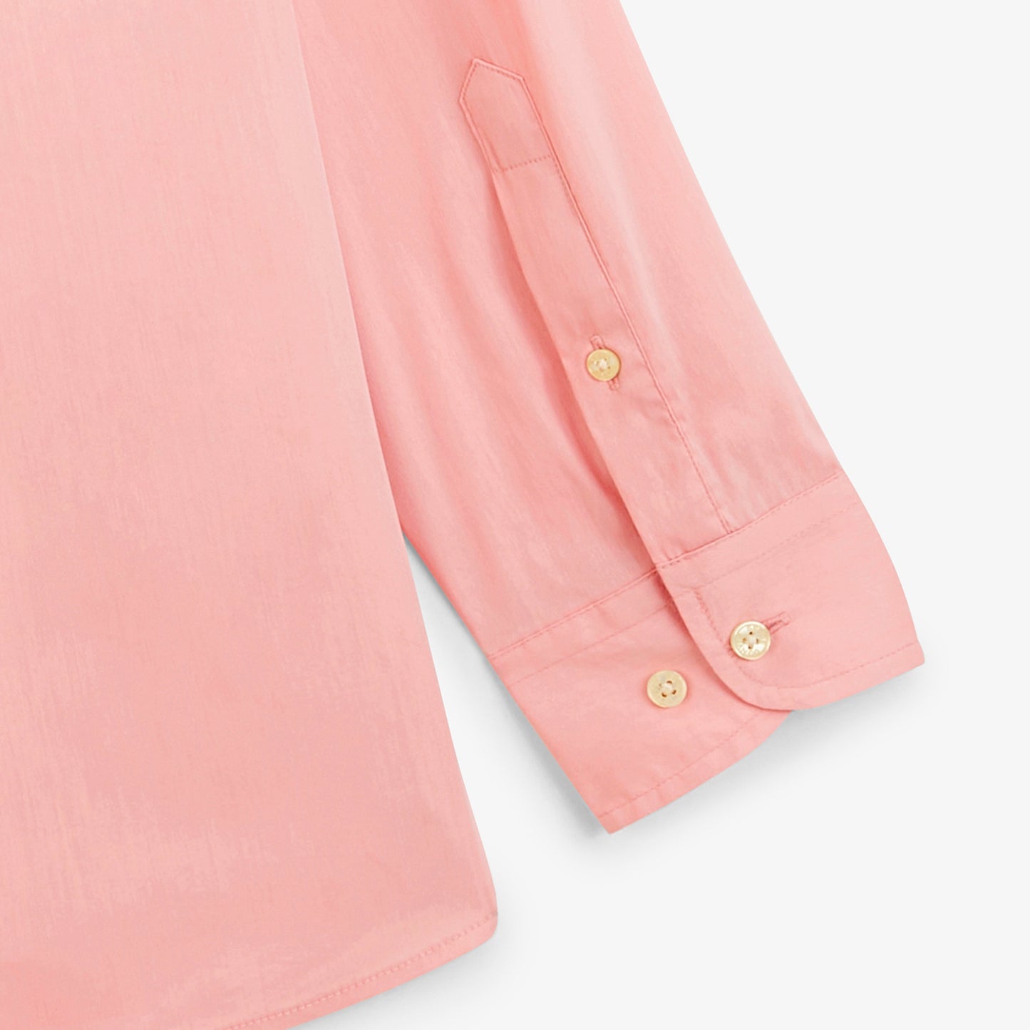 Chemise manches longues stretch unie rose