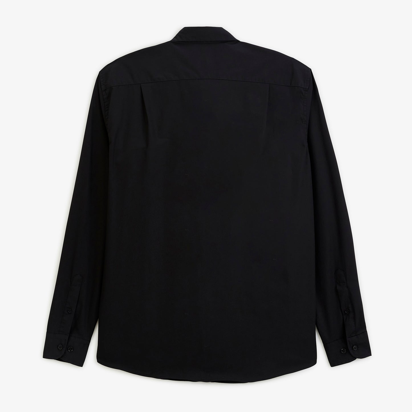 Chemise manches longues stretch unie noire