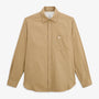 Chemise manches longues 100% coton flanelle beige chiné