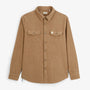 Chemise manches longues velours pigment dye beige cachemire SBPLAY