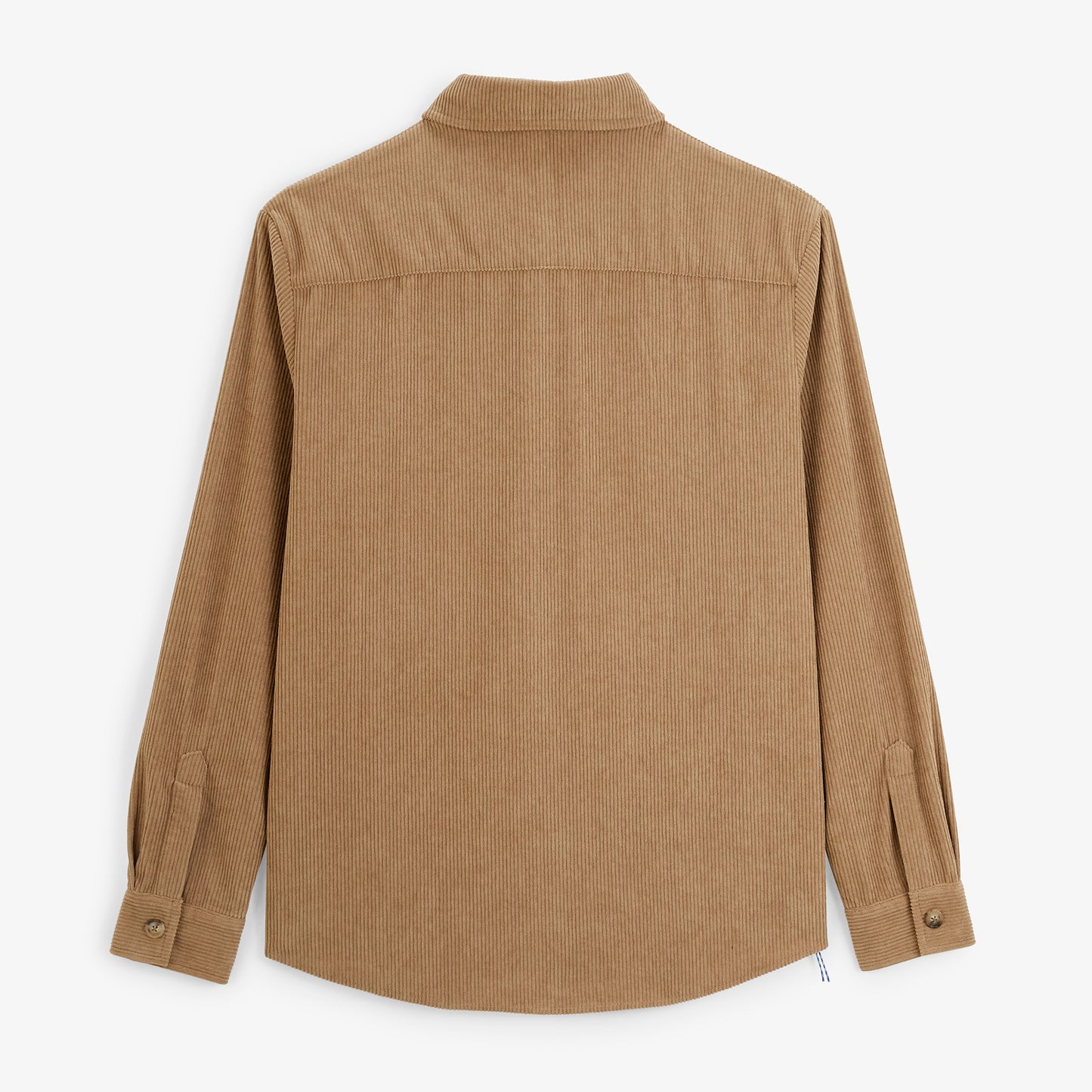 Chemise manches longues velours pigment dye beige cachemire SBPLAY