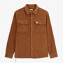 Chemise manches longues velours pigment dye marron noisette SBPLAY
