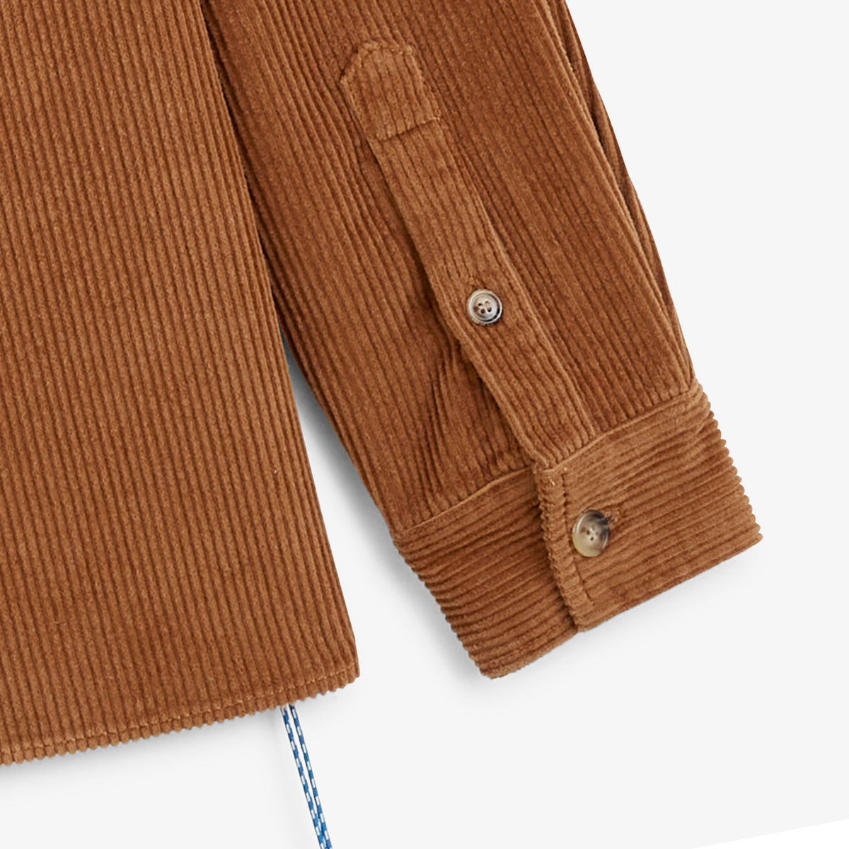 Chemise manches longues velours pigment dye marron noisette SBPLAY