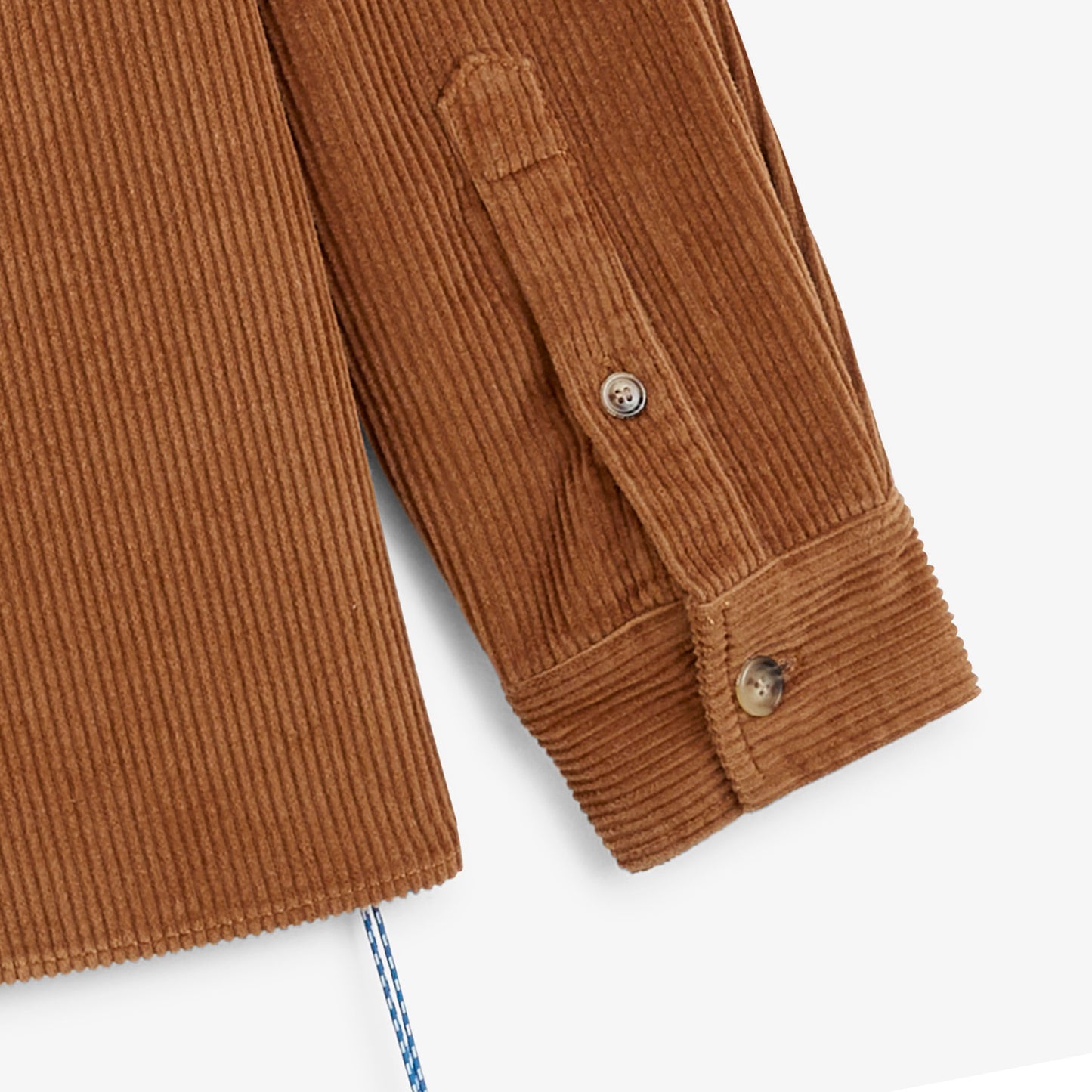 Chemise manches longues velours pigment dye marron noisette SBPLAY