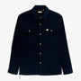 Chemise manches longues velours pigment dye bleu marine SBPLAY
