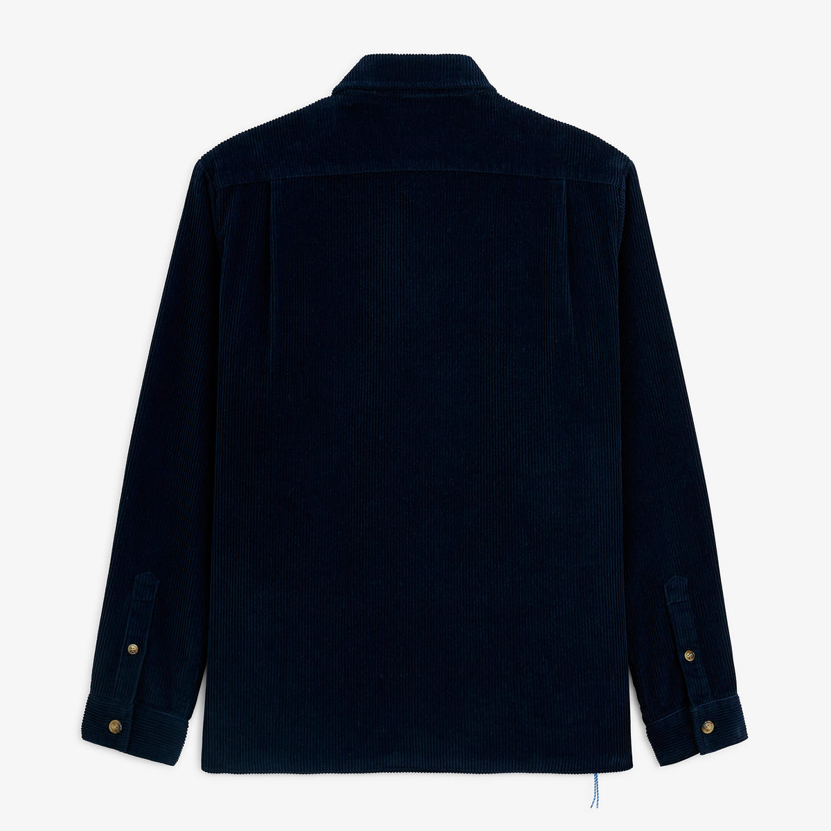 Chemise manches longues velours pigment dye bleu marine SBPLAY