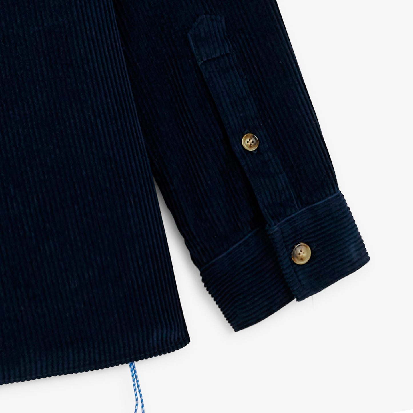 Chemise manches longues velours pigment dye bleu marine SBPLAY