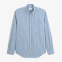 Chemise manches longues coton rayures bleue