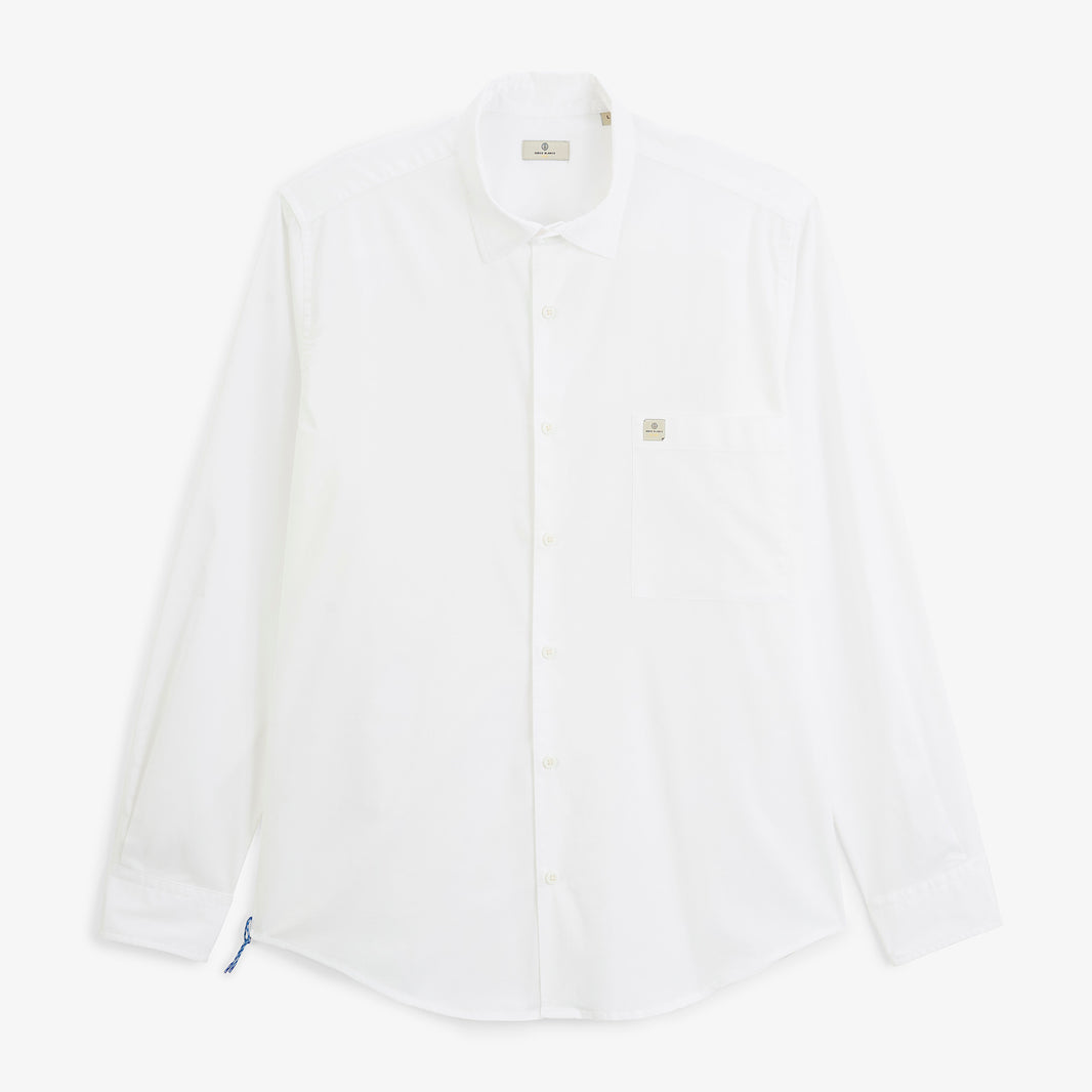 Chemise manches longues twill stretch blanc SBPLAY