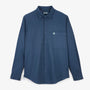 Chemise manches longues twill stretch bleu SBPLAY